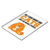 Alles waar ik om geef zijn katten en zoals misschi notitieboek (Linkerzijde)