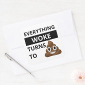 ALLES WAKE DRAAIT NAAR S#!T (poep emoji) Vierkante Sticker (Envelop)