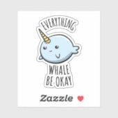 Alles walvis is oké Sticker (Vel)