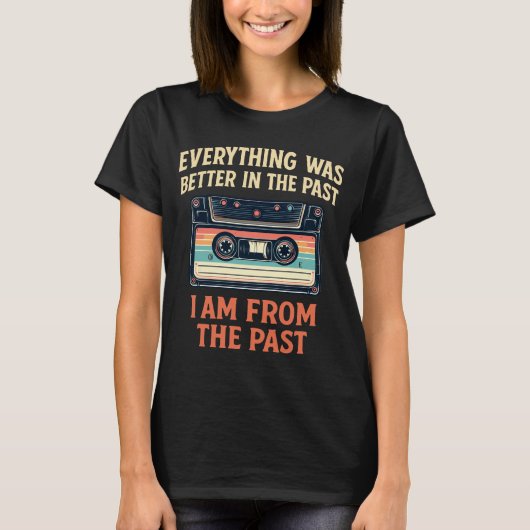 Alles was beter in het verleden cassette t-shirt (Voorkant)