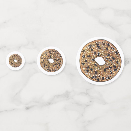 Alles wat Bagel Breakfast Brunch NYC Food Confetti (Voorkanten)