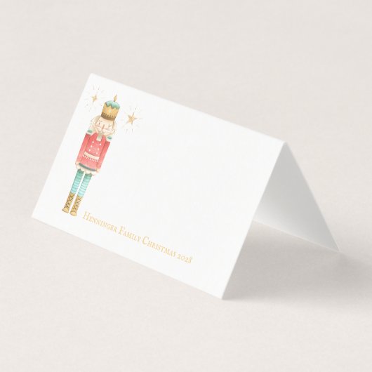 Alles wat een kerstkaartje met de Nutcracker-kerst Visitekaartje (Voorkant)