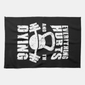 Alles wat er gebeurt en ik ben aan het duiken - gr theedoek (Horizontaal)