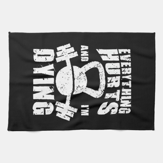 Alles wat er gebeurt en ik ben aan het duiken - gr theedoek (Horizontaal)