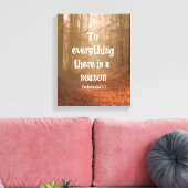 Alles wat er is is een seizoen Bijbelse Verse Canvas Afdruk (Insitu (Woonkamer))