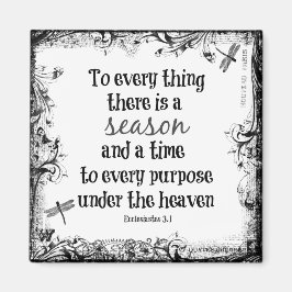 Alles wat er is is een seizoen Bijbelse Verse Magneet