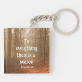 Alles wat er is is een seizoen Bijbelse Verse Sleutelhanger (Achterkant)