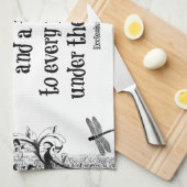 Alles wat er is is een seizoen Bijbelse Verse Theedoek (Quarter Fold)