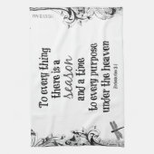 Alles wat er is is een seizoen Bijbelse Verse Theedoek (Verticaal)