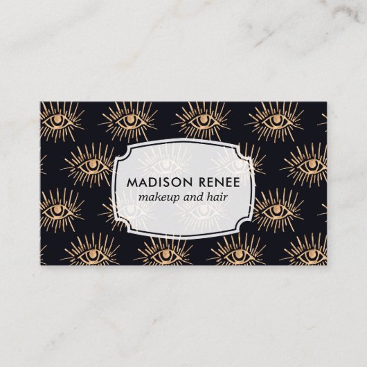 Alles wat Eyelashes ziet Trendy Makeup Artiest Visitekaartje (Voorkant)
