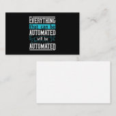 Alles wat geautomatiseerd kan worden, wordt geauto visitekaartje (Voorkant / Achterkant)