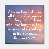 Alles wat God werkt voor het goede bijbelvers Magneet (Voorkant)