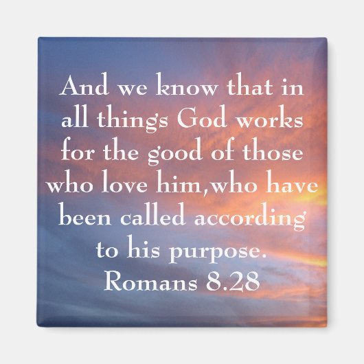 Alles wat God werkt voor het goede bijbelvers Magneet (Voorkant)