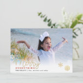 Alles wat Gold Horizontal Photo Card Feestdagenkaart (Staand voorkant)