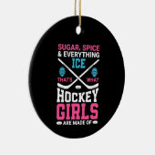 Alles wat Ice Hockey Girls Keramisch Ornament (Rechts)