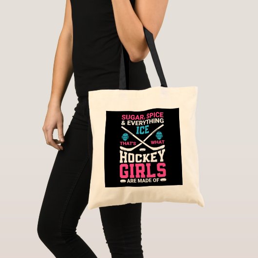 Alles wat Ice Hockey Girls Tote Bag (Voorkant (product))