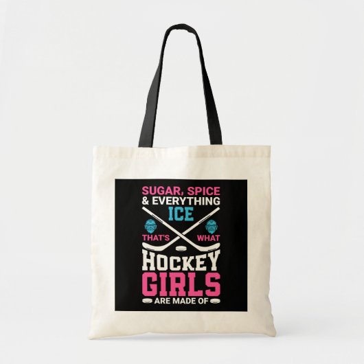 Alles wat Ice Hockey Girls Tote Bag (Voorkant)