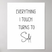 Alles wat ik aanraak, wordt verkocht poster (Voorkant)