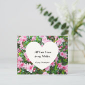 Alles wat ik ben, heb ik te danken aan mijn moeder briefkaart (Staand voorkant)