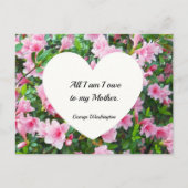 Alles wat ik ben, heb ik te danken aan mijn moeder briefkaart (Voorkant)