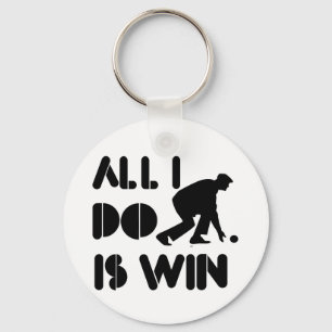 Alles wat ik doe, is winnen bij de bowling in de s sleutelhanger