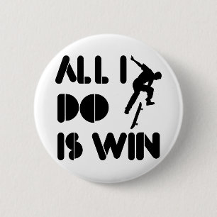 Alles wat ik doe is winnen bij skateboarden ronde button 5,7 cm