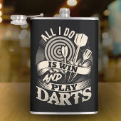 Alles wat ik doe is winnen en spelen Darts Flask 8 Heupfles