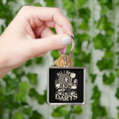 Alles wat ik doe is winnen en spelen Darts Premium Sleutelhanger (Hand)