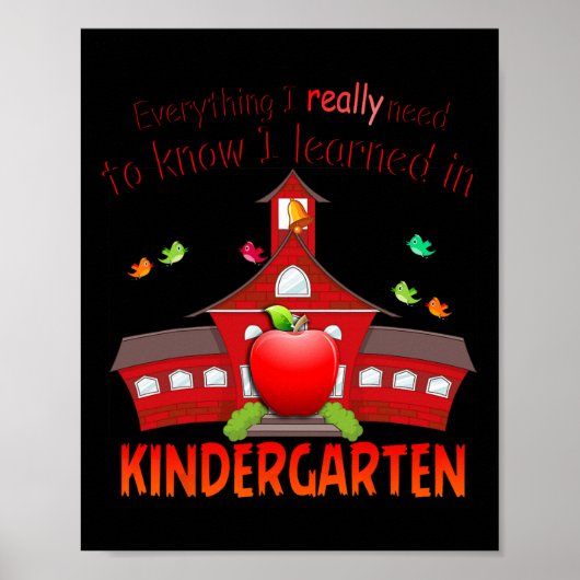 Alles wat ik echt moet weten heb ik geleerd op de poster (Voorkant)