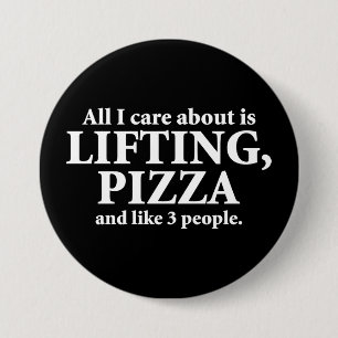 Alles wat ik geef om tillen en pizza - grappige sp ronde button 7,6 cm