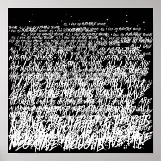 Alles wat ik heb zijn negatieve gedachten poster