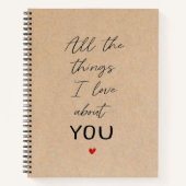 Alles wat ik leuk vind aan je boyvriend Gift Notitieboek (Voorkant)
