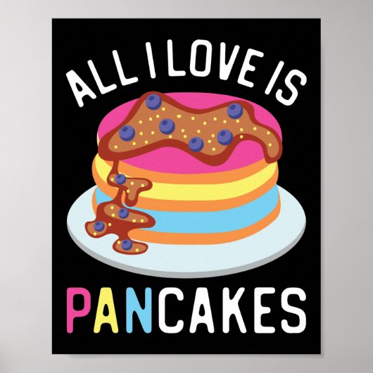 Alles wat ik leuk vind is Pan Cakes Pansexual Colo Poster (Voorkant)
