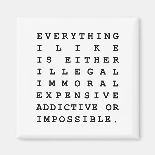 Alles wat ik leuk vind magneet (Voorkant)