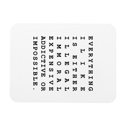 Alles wat ik leuk vind magneet (Horizontaal)