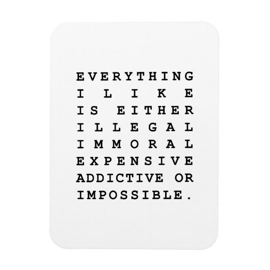 Alles wat ik leuk vind magneet (Verticaal)