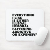 Alles wat ik leuk vind muismat (Met muis)