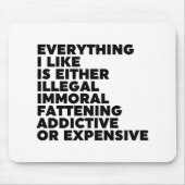 Alles wat ik leuk vind muismat (Voorkant)