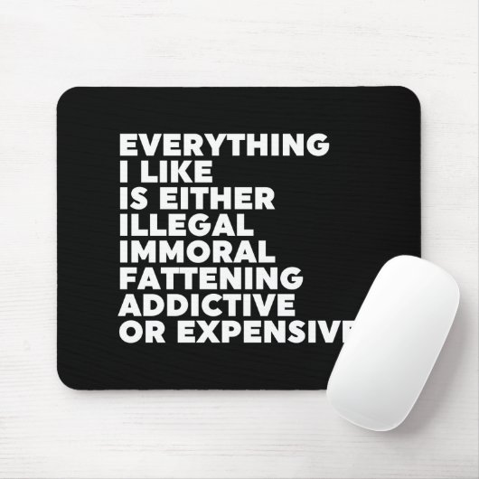 Alles wat ik leuk vind muismat (Met muis)