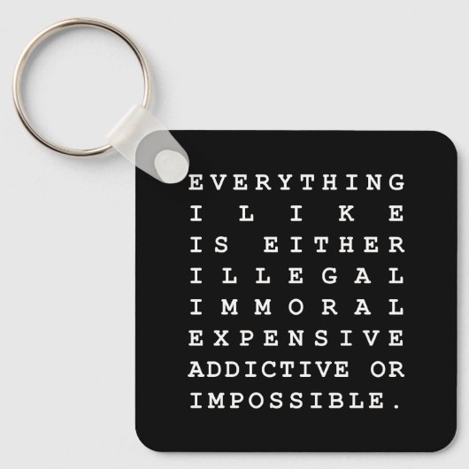 Alles wat ik leuk vind sleutelhanger (Voorkant)