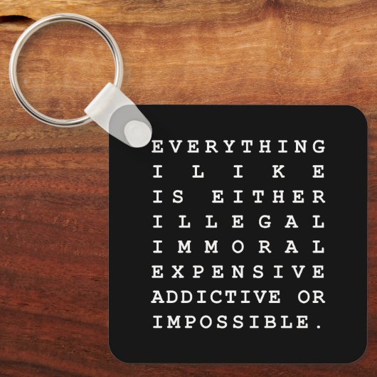 Alles wat ik leuk vind sleutelhanger (Voorkant)