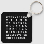 Alles wat ik leuk vind sleutelhanger (Achterkant)