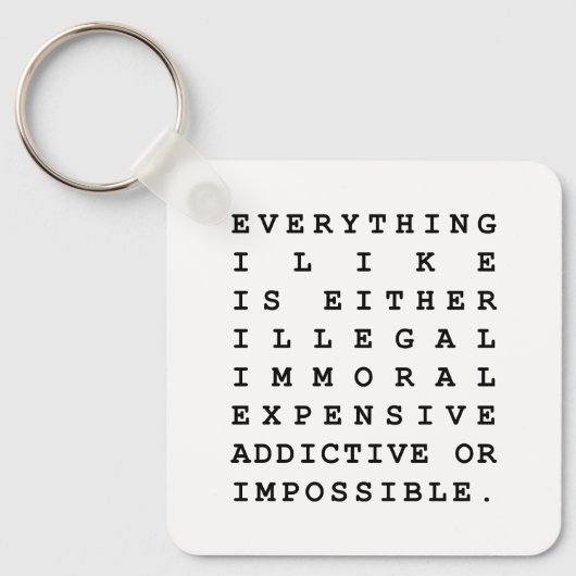 Alles wat ik leuk vind sleutelhanger (Voorkant)