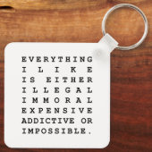 Alles wat ik leuk vind sleutelhanger (Achterkant)