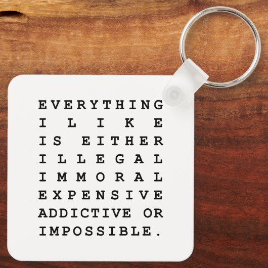 Alles wat ik leuk vind sleutelhanger (Achterkant)