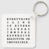 Alles wat ik leuk vind sleutelhanger (Achterkant)