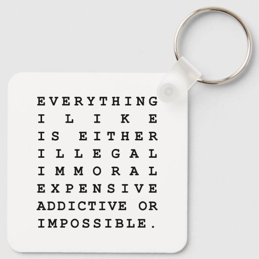 Alles wat ik leuk vind sleutelhanger (Achterkant)