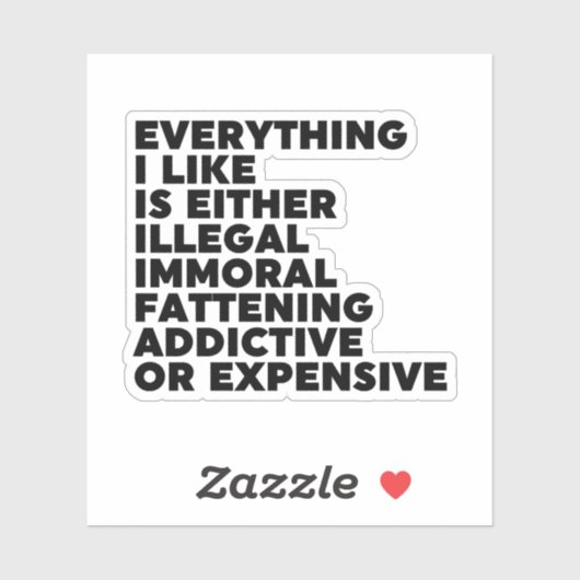 Alles wat ik leuk vind sticker (Vel)