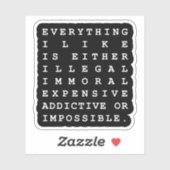 Alles wat ik leuk vind sticker (Vel)