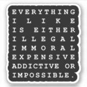 Alles wat ik leuk vind sticker (Voorkant)